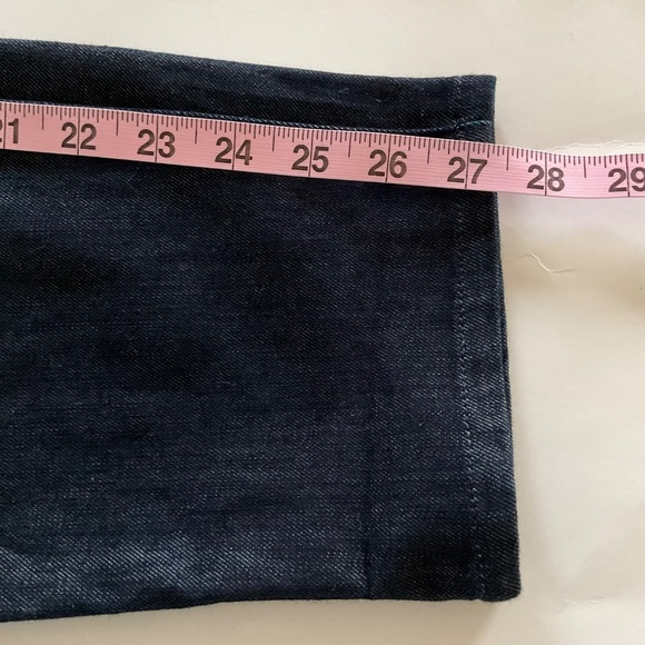 NWT Lands End Women Ankle Denim Pants Jeans Rinsed Deep Indigo Sz 10 Fit 1 Blue - Picture 11 of 12